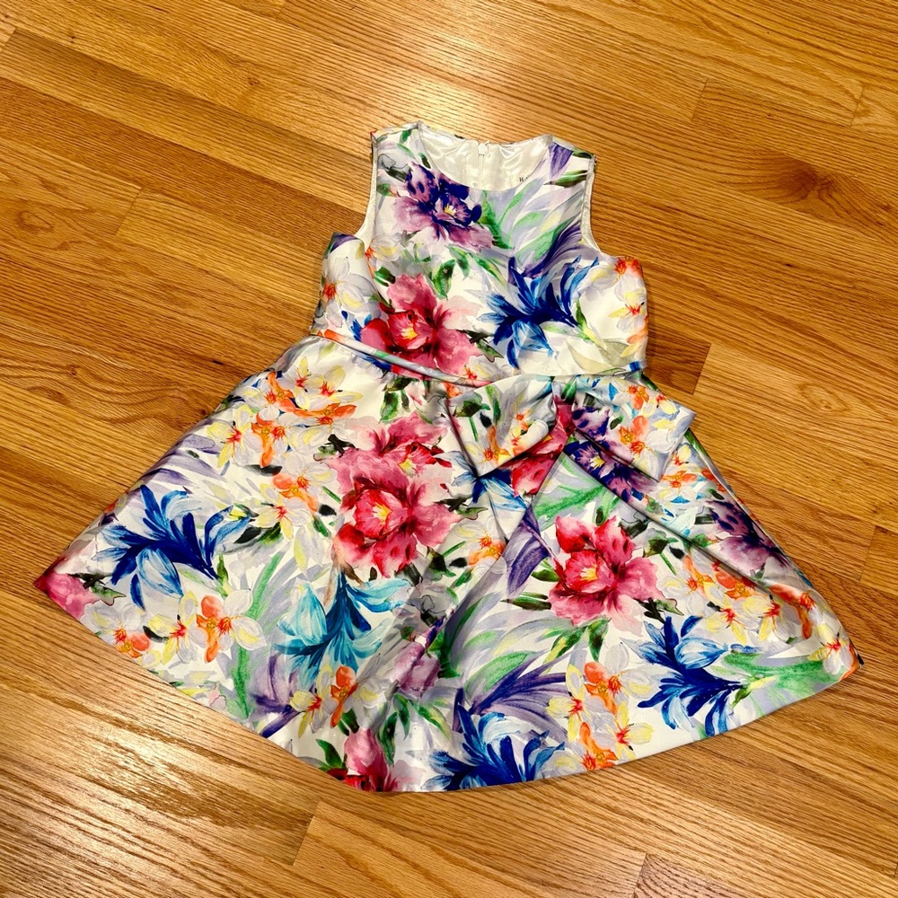 Helena Colorful Floral Kids Dress